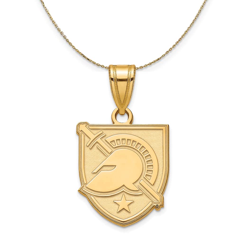 The Black Bow 14k Yellow Gold Military Academy Medium Necklace - Perfect for Graduation Gifts and Formal Events