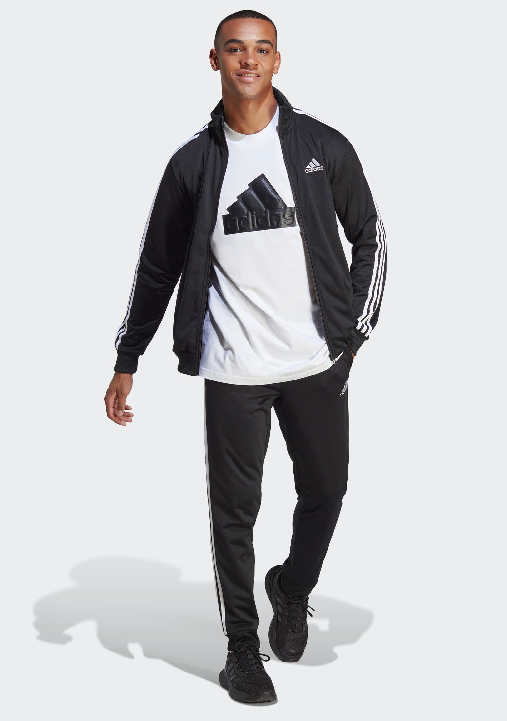 Adidas Men's Primegreen Essentials 3-Stripes Athletic Track Pants - Lightweight Workout Joggers for Running, Gym & Casual Wear