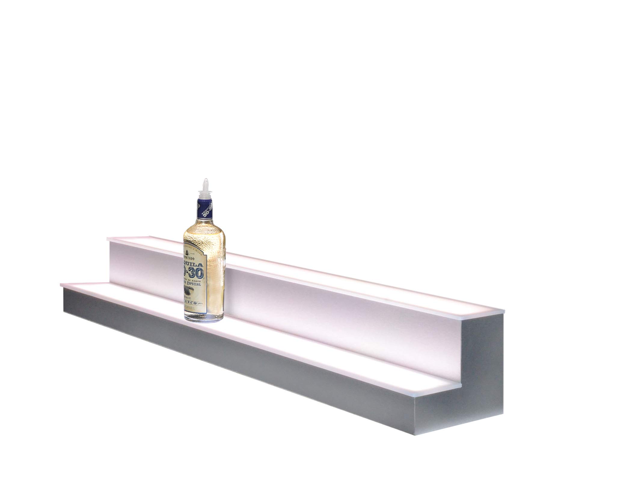 2-Tier LED Lighted Liquor Bottle Display Shelf - 56