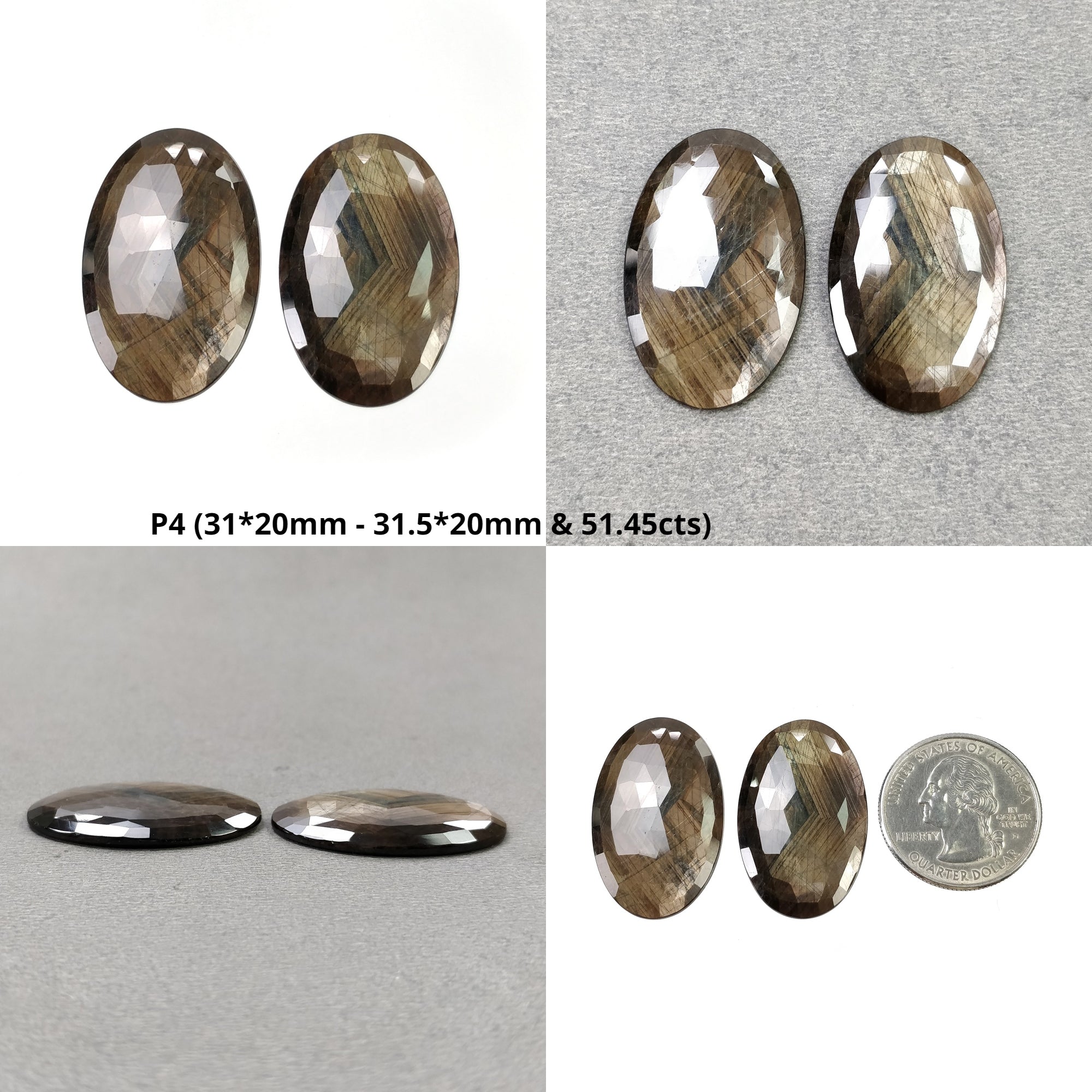 Natural Untreated Golden Brown Chocolate Sapphire Gemstone - Rose Cut Oval Cushion Hexagon Pair for Jewelry Making, Engagement Rings & Unique Gift Ideas