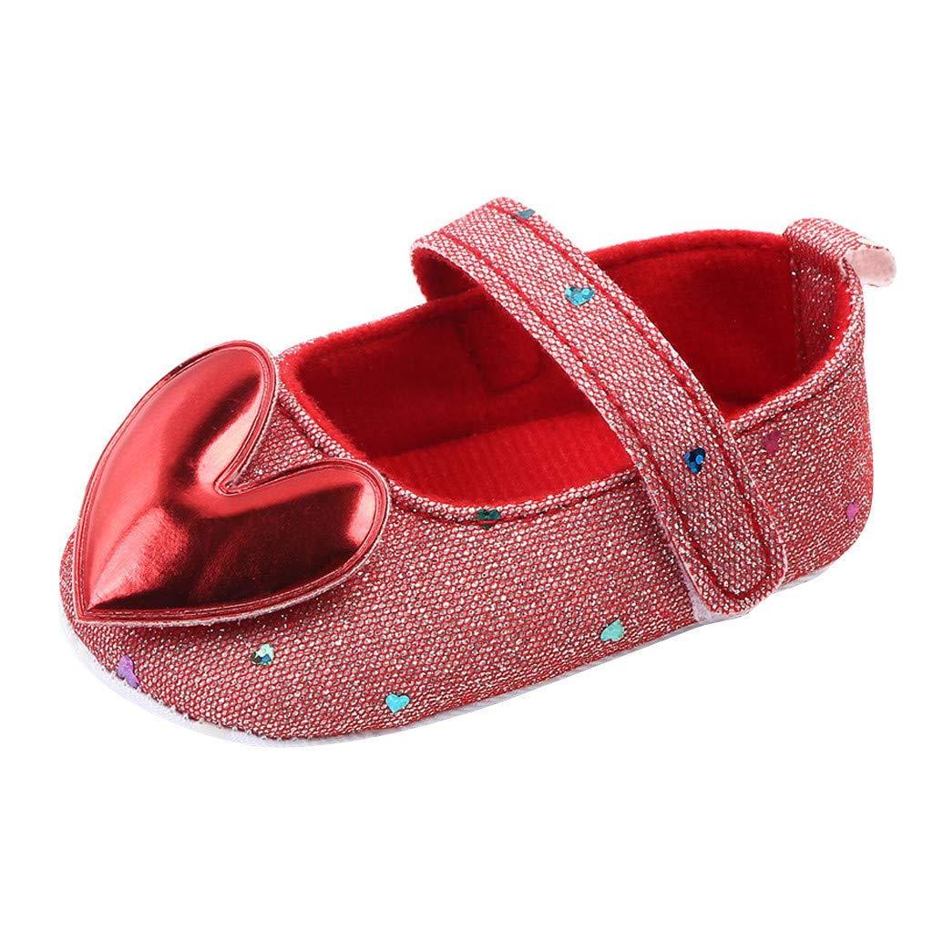 Heart-Shaped Baby Shoes - Soft-Soled Princess Shoes for Girls & Boys, Perfect for Indoor & School