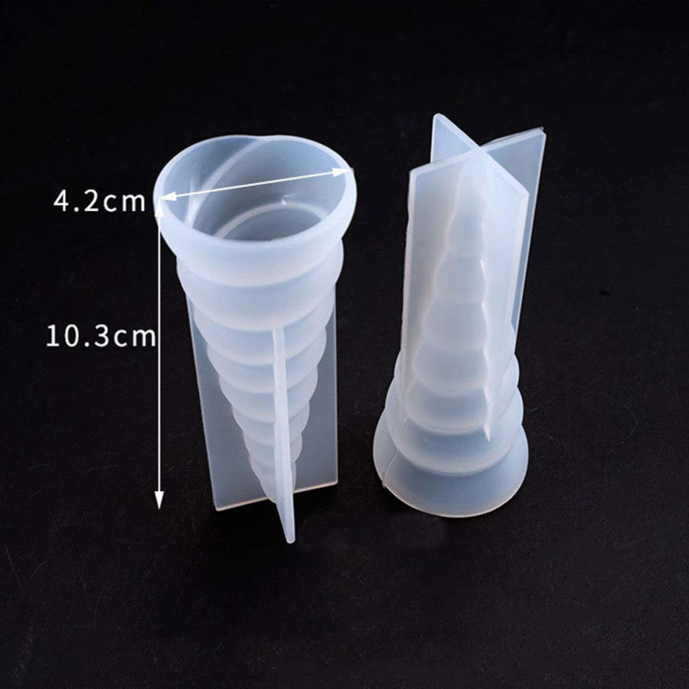 EXCEART 3PCS Unicorn Horn Silicone Molds for Epoxy Resin, DIY Animal Handicraft Casting, Cake Decorating – Perfect for Home, Store, Mall & Craft Projects