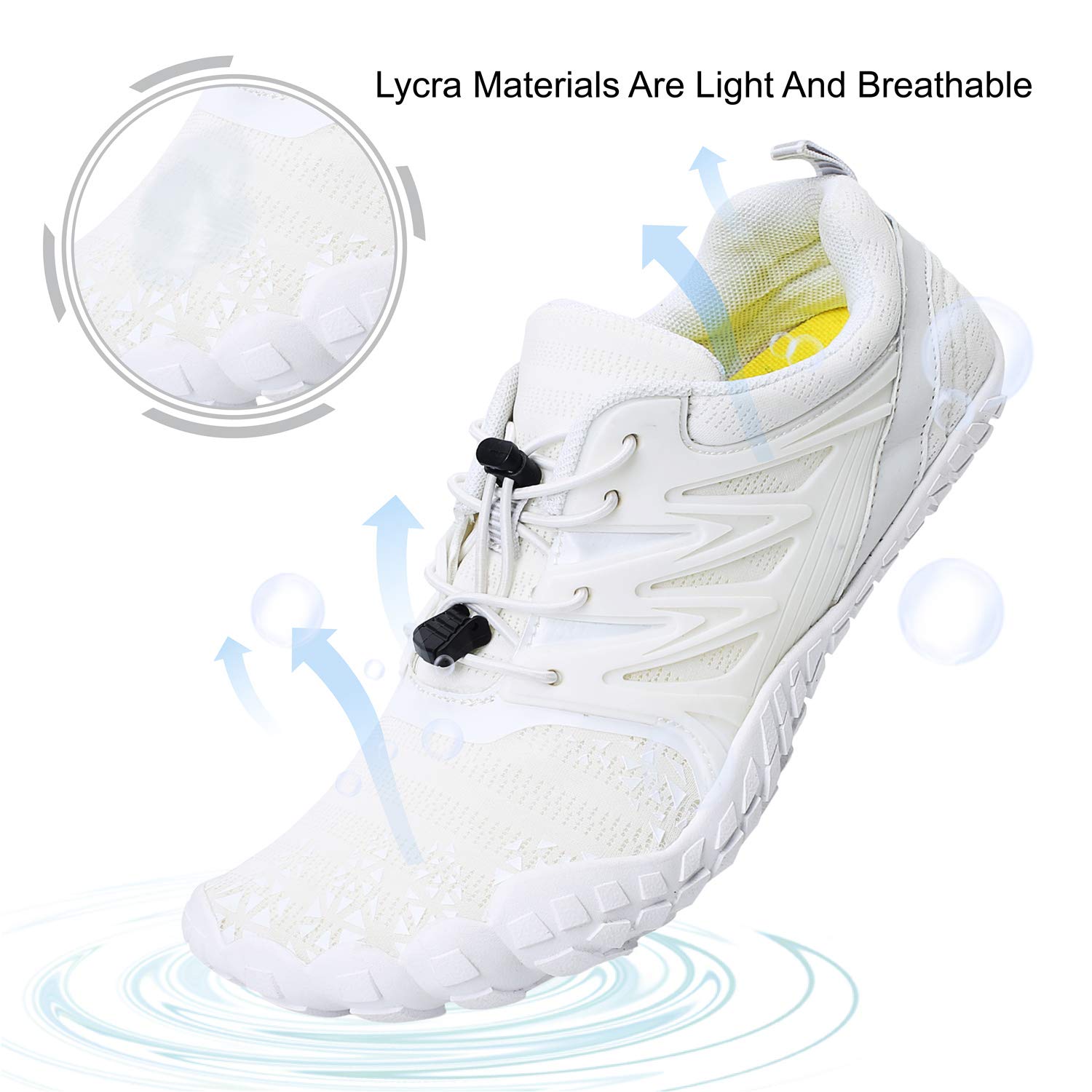 JOINFREE Water Shoes for Women & Men - Quick-Dry Aqua Socks, Barefoot Beach Swim Shoes for Outdoor Sports, Pool, Surfing & Water Activities
