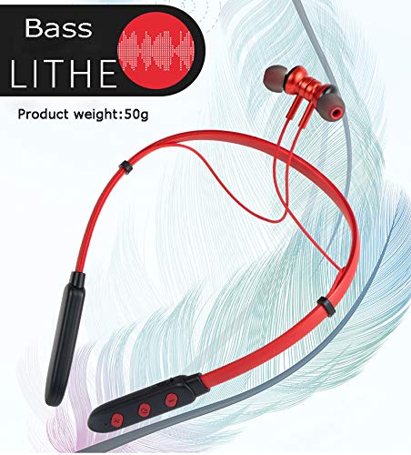 QT S Bluetooth Neckband Headphones - Wireless Stereo Headset with HD Sound V5.0, Noise Cancelling, Sweat/Waterproof for Gym, Workout, Travel & Business | 7-Hour Playtime | Perfect for Running, Commuting & Music Lovers