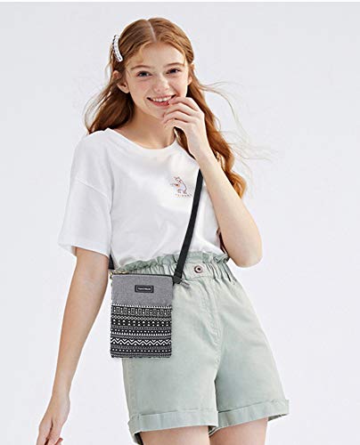 Stylish Canvas Crossbody Phone Purse for Women & Teens - Roomy Wallet Bag with Adjustable Shoulder Strap | Perfect for Travel, Shopping & Everyday Use