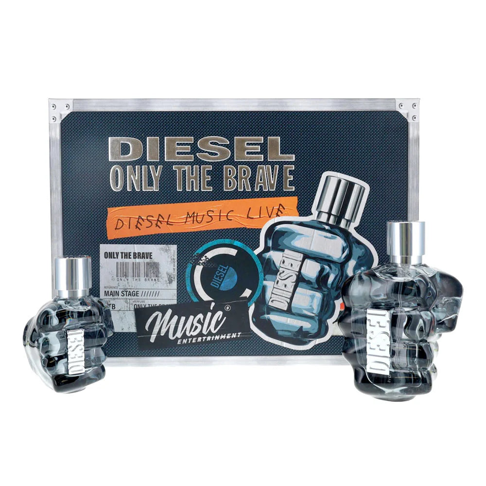 Diesel Only The Brave 2PCS Gift Set for Men - 125ML EDT Spray + 35ML EDT Spray | Perfect for Gifts, Special Occasions & Daily Fragrance
