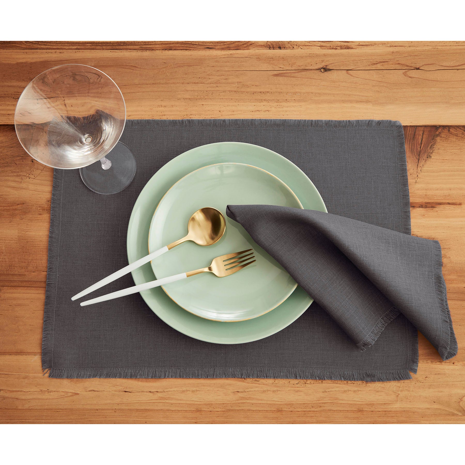 Stylish Fringe Placemats Set of 4 - Boho Chic Table Decor for Dining Room, Kitchen, or Outdoor Entertaining - Waterproof & Washable