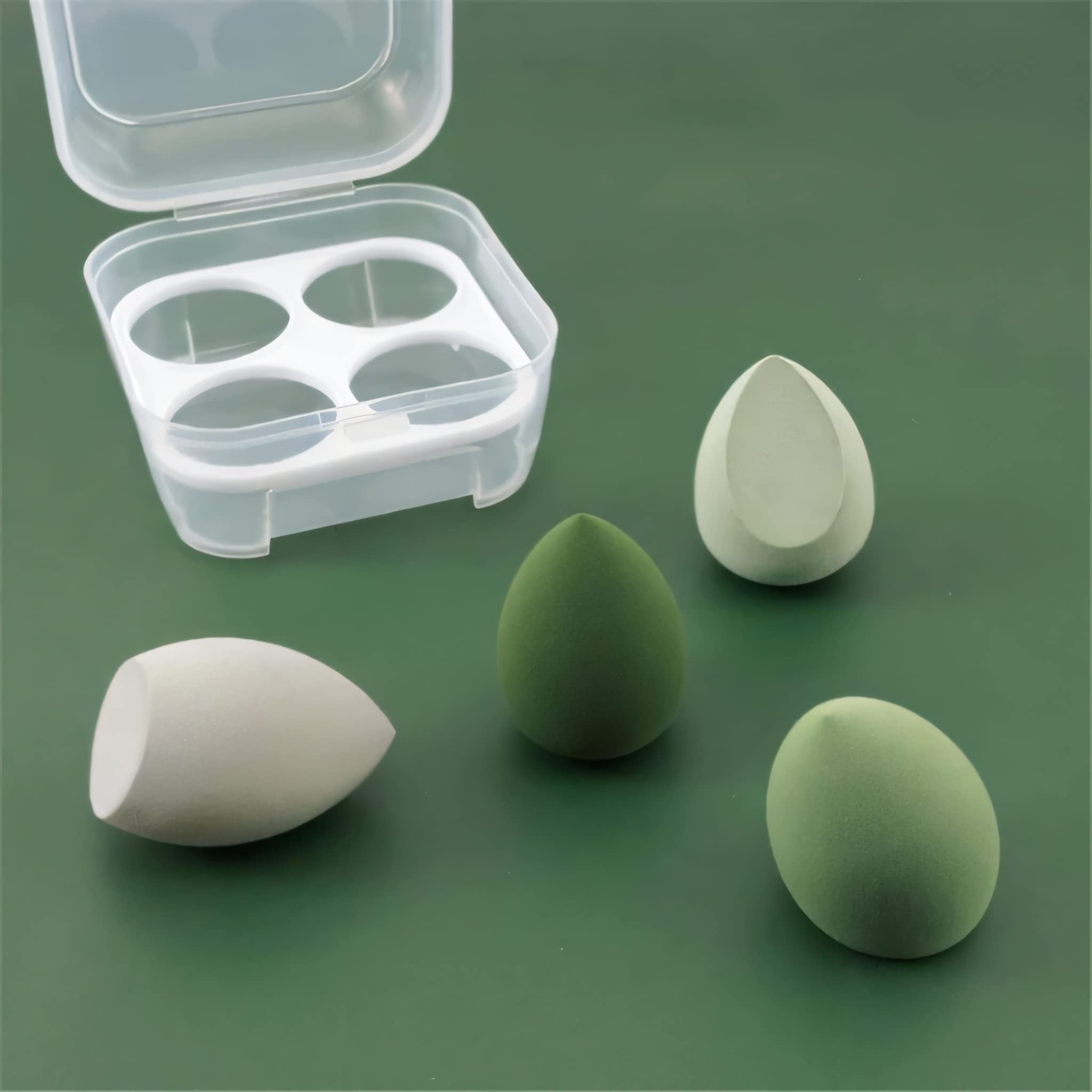 Premium Makeup Sponge Set - 4 Pcs Beauty Blenders with Travel Case (Multicolor) for Flawless Foundation & Concealer Application - Perfect for Home, Travel & Professional Makeup Kits