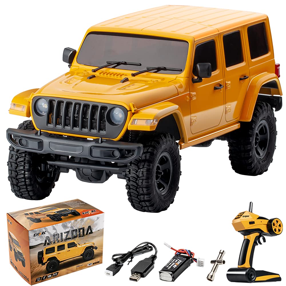 EAZYRC Arizona 1/18 Scale 4WD RC Crawler Off-Road Truck - Ready-to-Run Remote Control Car with 2.4GHz Transmitter, Battery & Charger - Perfect for Rock Crawling, Trail Adventures & Backyard Off-Roading