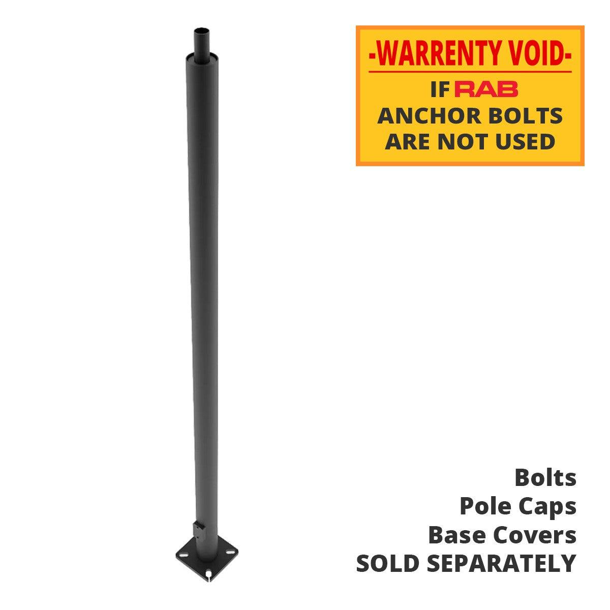 10 ft Outdoor Light Pole with Heavy Duty Base - 4 Inch Round Steel Shaft, 11 Gauge Thickness, Welded Tenon & Bronze Finish - Perfect for Driveway, Garden, and Landscape Lighting