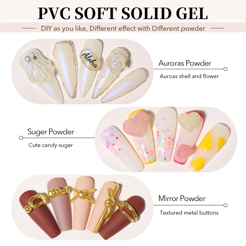 Born Pretty PVC Soft Solid 3D Sculpting Gel - Professional Nail Art Builder Gel for Sculpting & Extensions - Perfect for DIY Manicures, Salon Nail Designs & Acrylic Nail Enhancements