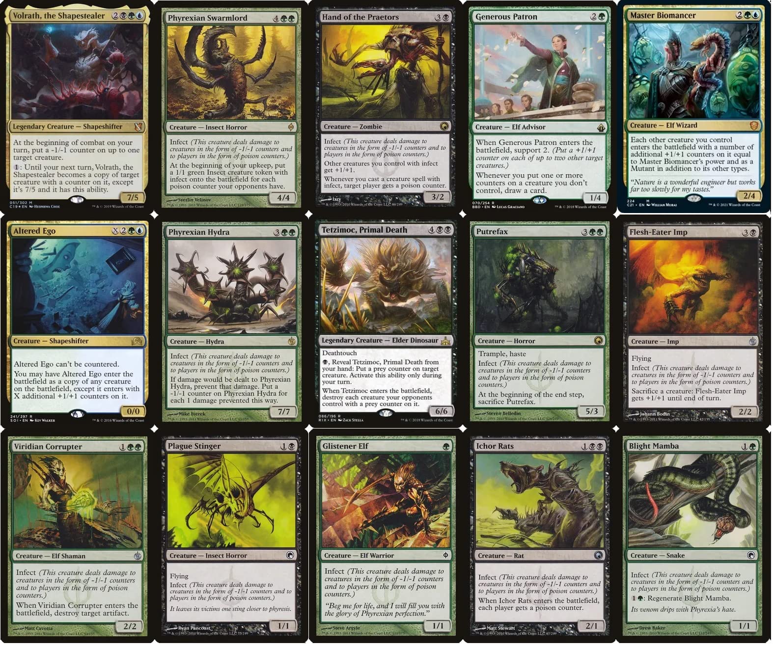 Elite Infect Commander Deck - Sultai (Black Green Blue) - 100 Card EDH MTG Deck - Powerful Custom Magic The Gathering Cards - Perfect for Competitive Commander Games & Tournaments