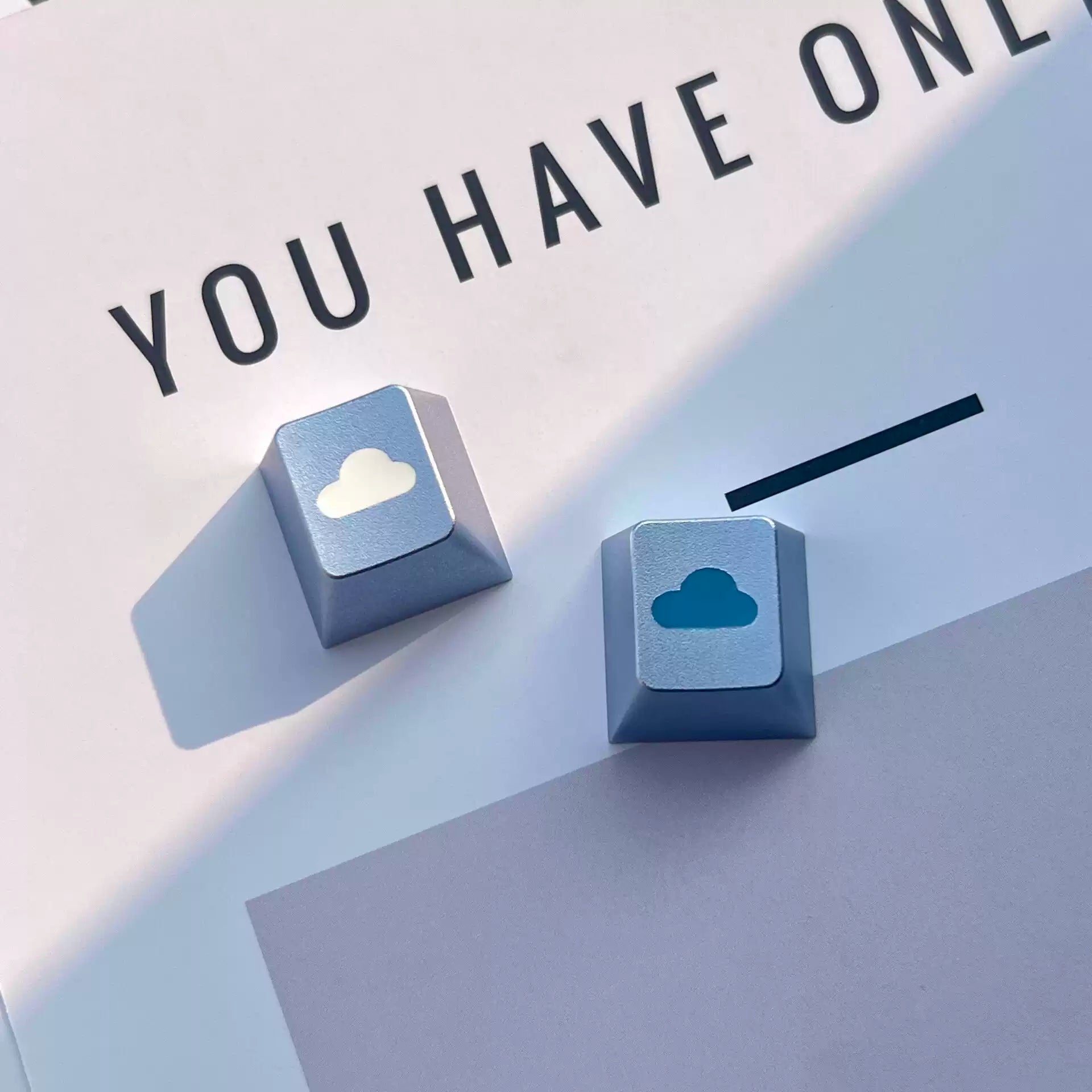 Premium CNC Machined Aluminum Alloy Anode Cloud ESC Keycaps - Customizable Mechanical Keyboard Accessories for Gaming & Typing Enthusiasts | Perfect for PC, Mac & Laptop Keyboards