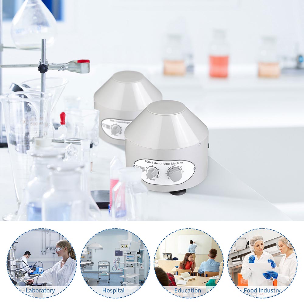 TheLAShop High-Speed Benchtop Centrifuge Machine - 4000 RPM Clinical Lab Centrifuge with 6 Rotors for Blood, DNA & Sample Separation | Ideal for Medical Labs, Research & Biotech Applications