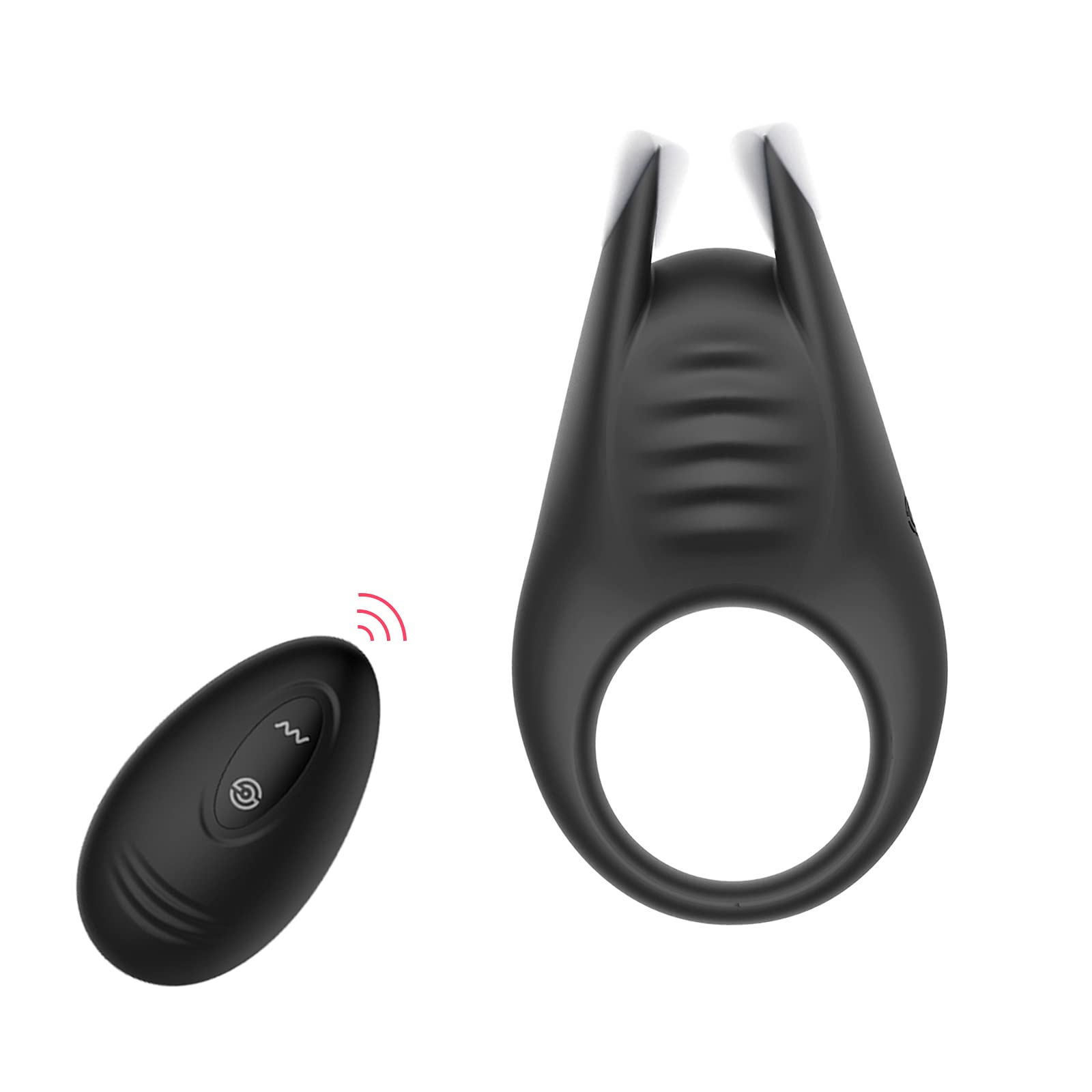 10-Speed Vibrating Cock Ring with Rabbit Ears - Adjustable Silicone Penis Ring for Men - Pleasure Enhancer for Solo Play & Couples - Perfect for Valentine's Day & Romantic Nights
