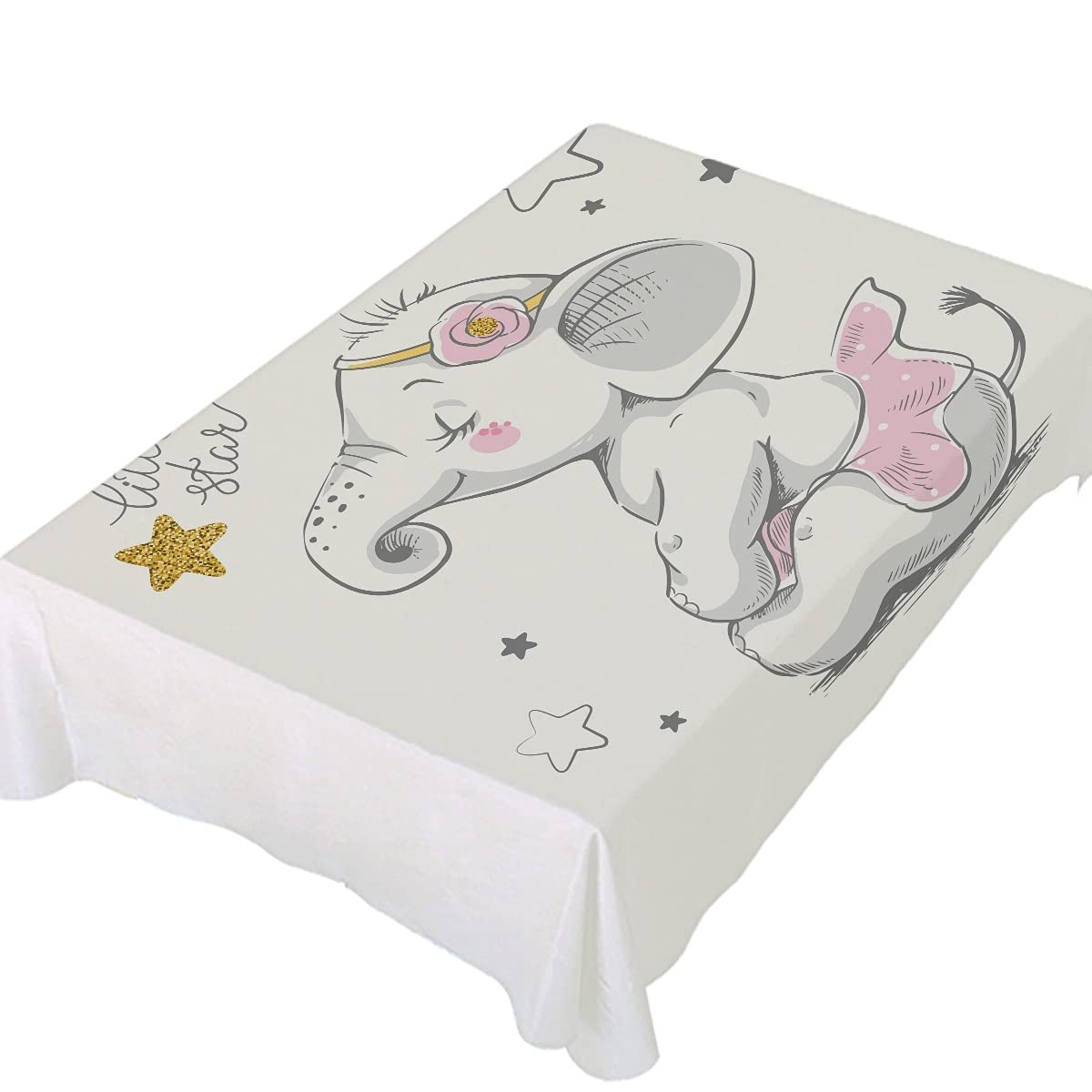 Cute Elephant Ballerina Tablecloth 54