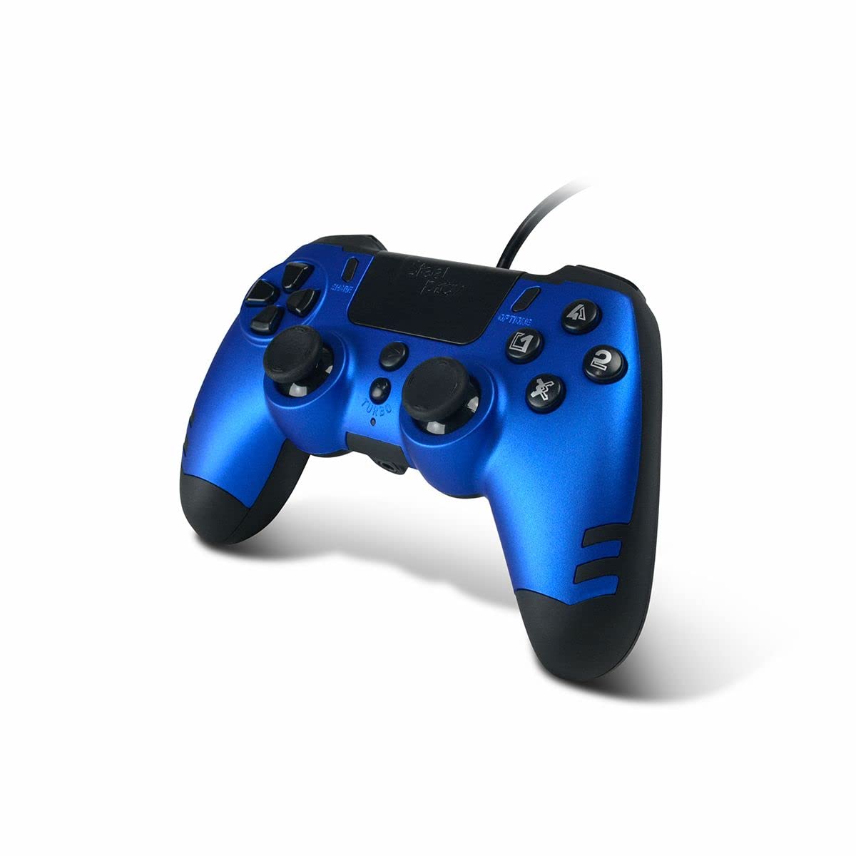 Steelplay Wired Gaming Controller for PC & PS4 - Blue | Ergonomic Design for Comfortable Play | Perfect for Racing, Sports & Action Games