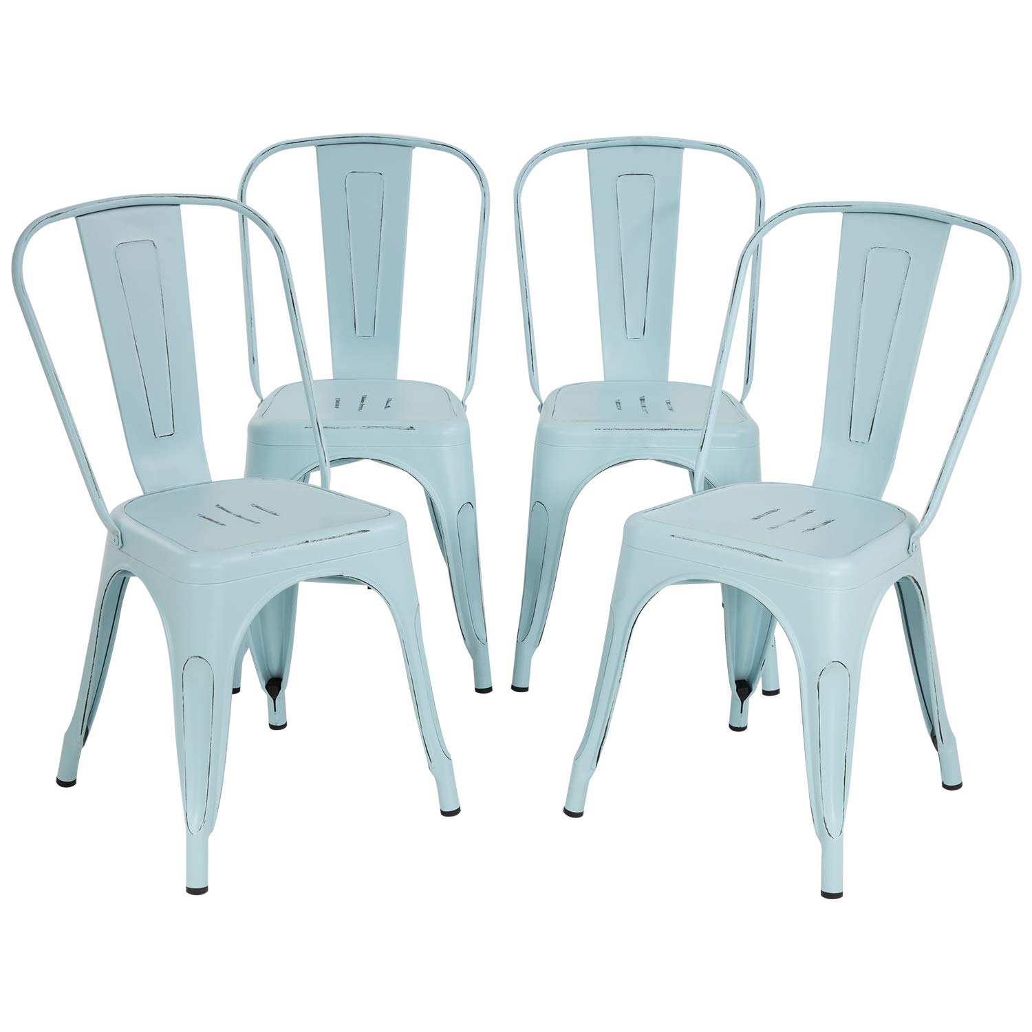 Metal Dining Chairs Set of 4 - 18