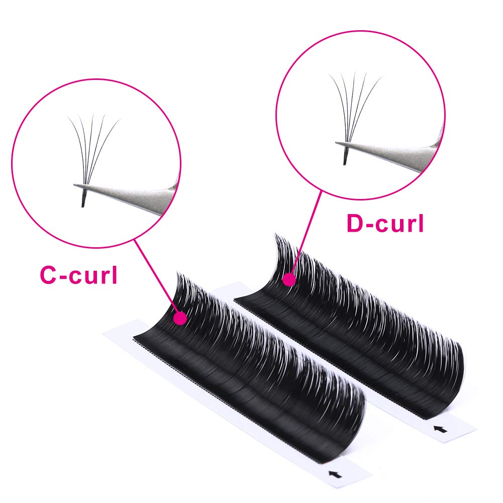 Premium DD Curl 0.05 Volume Lash Extensions - 18mm Easy Fan Lashes for 2D-10D Fluffy Eyelash Extensions | Perfect for Salon Professionals & DIY Lash Enthusiasts