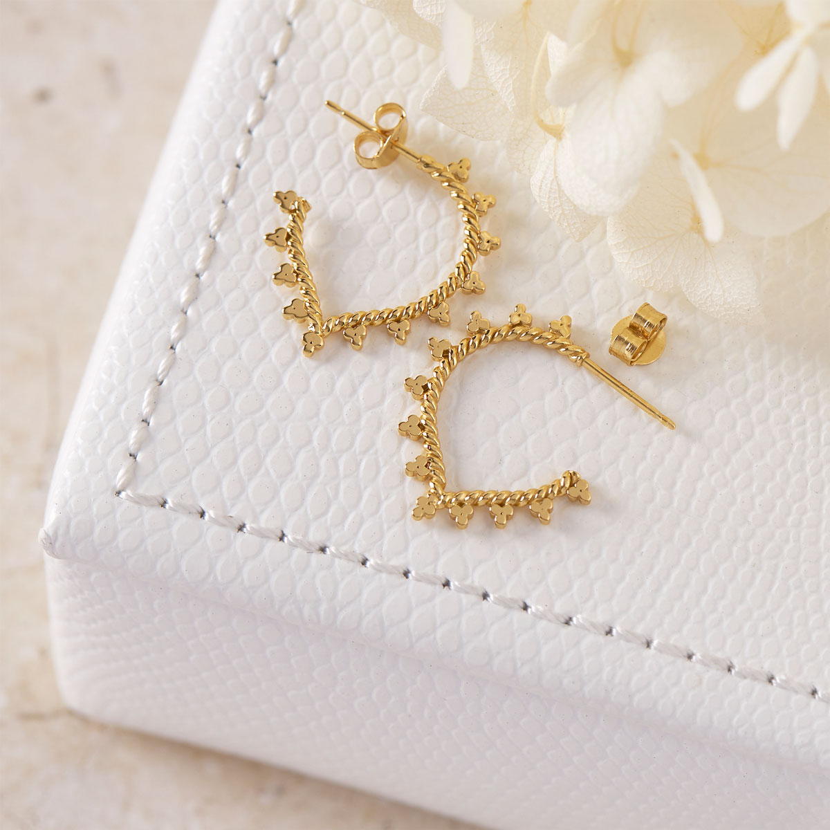 Indra Hoops Gold - 14K Gold Plated Earrings for Women, Trendy Hoop Earrings for Everyday Wear, Perfect Gift for Her | Great for Parties, Work, and Casual Outfits