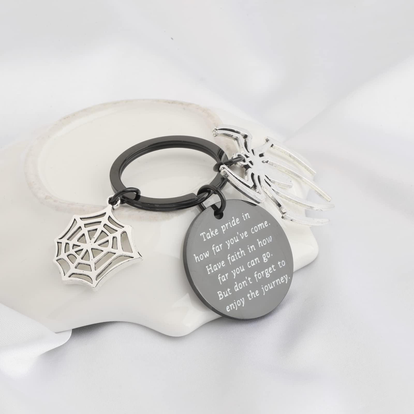 Spider Web Keychain - Halloween Gifts for Movie Fans, Inspirational Charm Pendant - Perfect for Cosplay, Horror Conventions & Everyday Carry