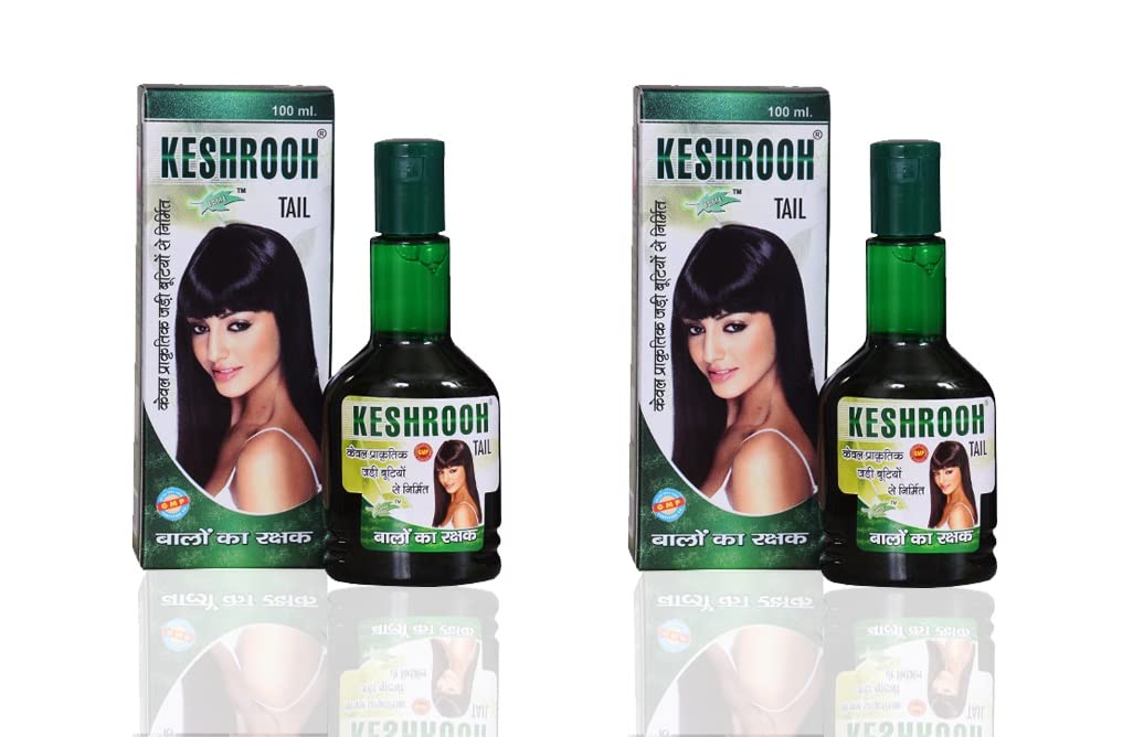 VRT HERBAL Keshrooh Oil - 100% Natural Hair Growth Treatment for Thicker, Healthier & Shiny Hair (100ml, Pack of 2) | Best for Daily Scalp Massage & Hair Care Routine