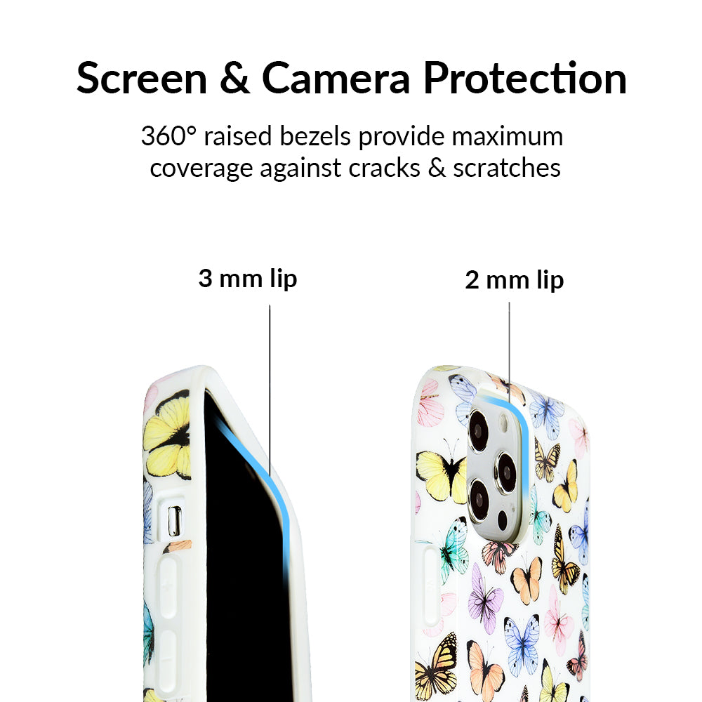 Butterfly Design iPhone Case - Elegant & Protective Phone Cover for iPhone 13/14/15 - Perfect for Nature Lovers & Fashion Accessories