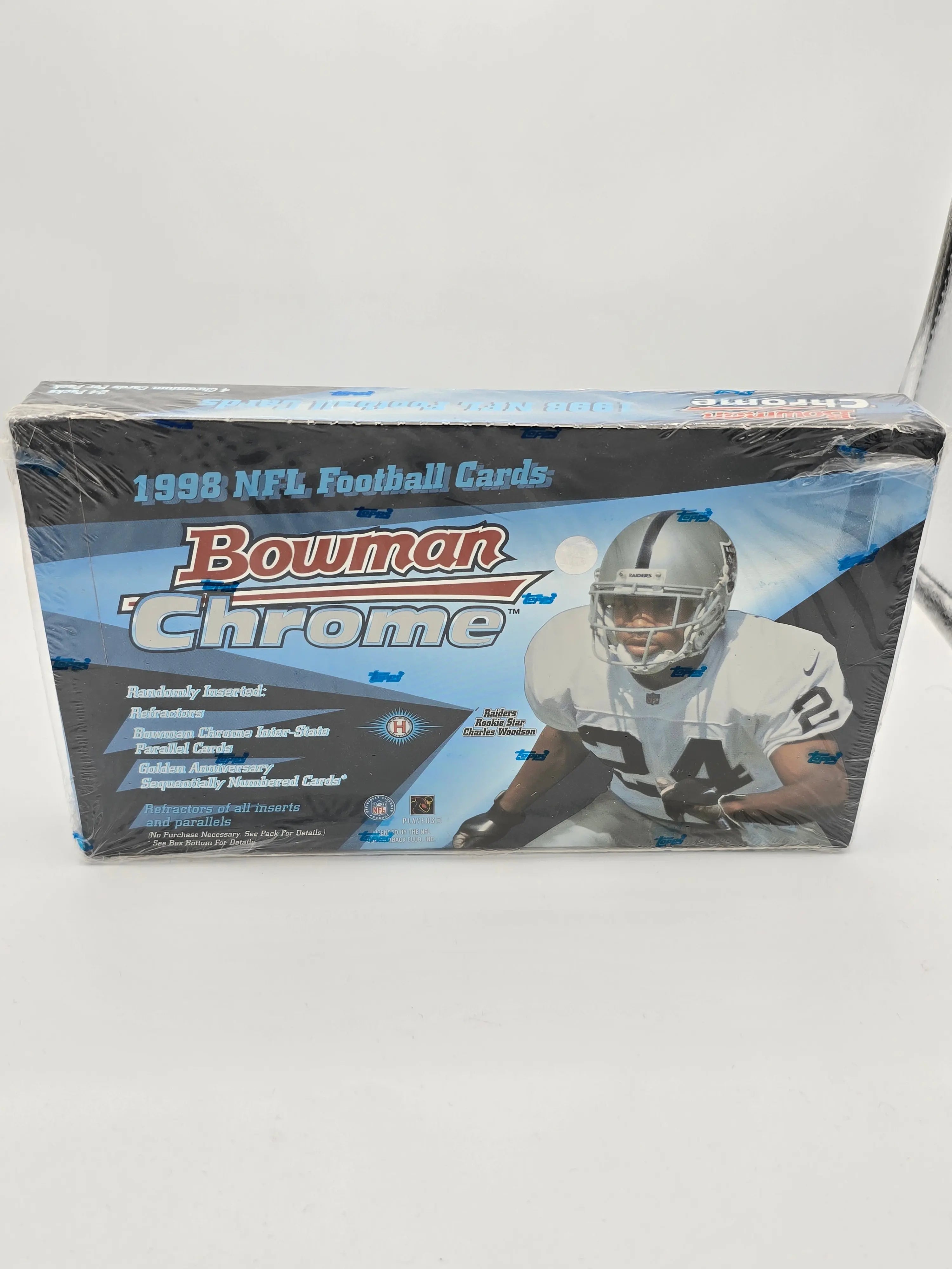 1998 Bowman Chrome Football Unopened Sealed Hobby Box - Rare Collectible Trading Cards for Sports Memorabilia Enthusiasts - Perfect for Collectors, Investors, and Gift Giving