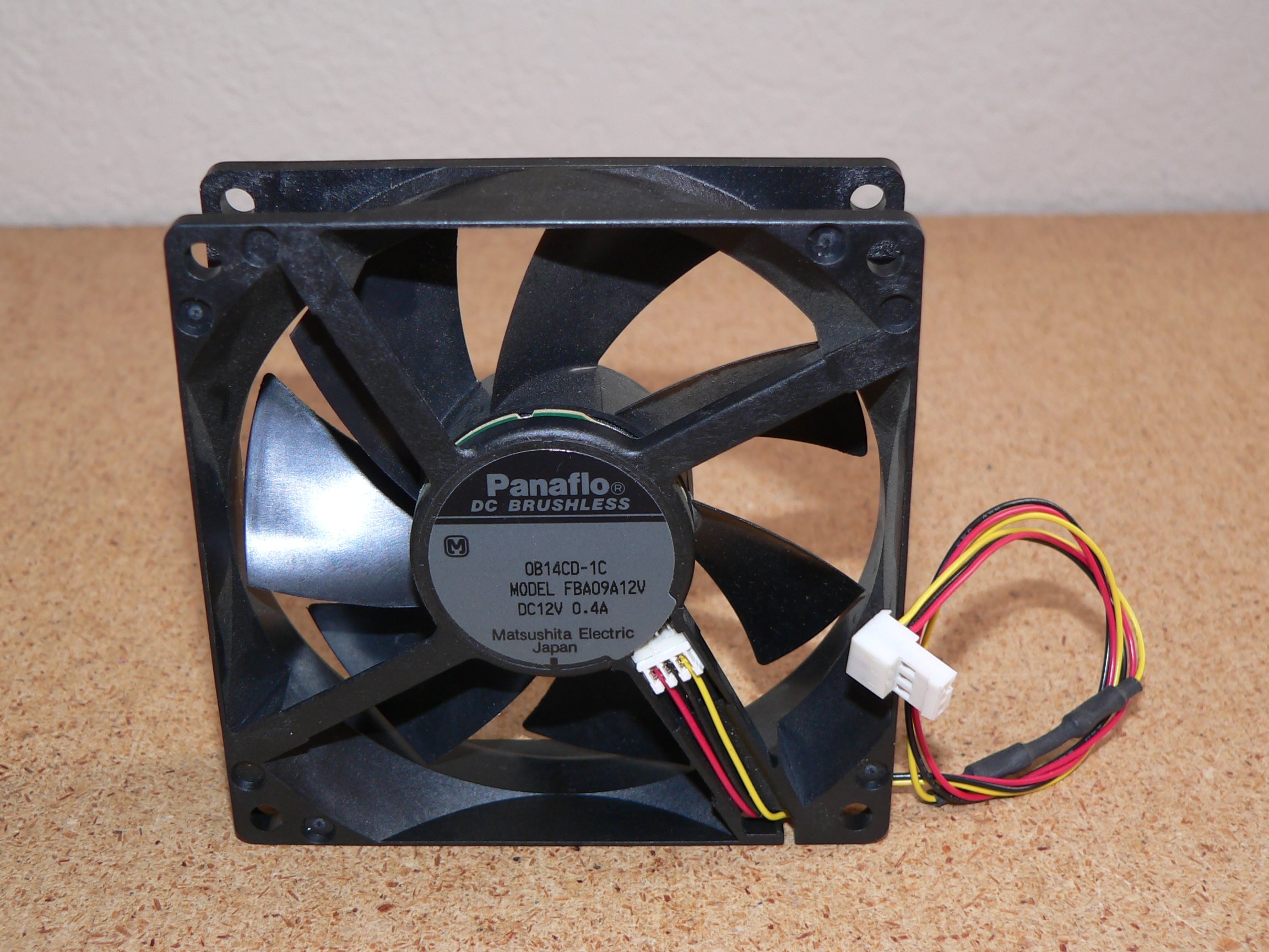 PANAFLO 12V 0.4A Brushless Cooling Fan - High Performance DC Fan for PC, Electronics, and Industrial Equipment - Quiet Operation & Long Lifespan