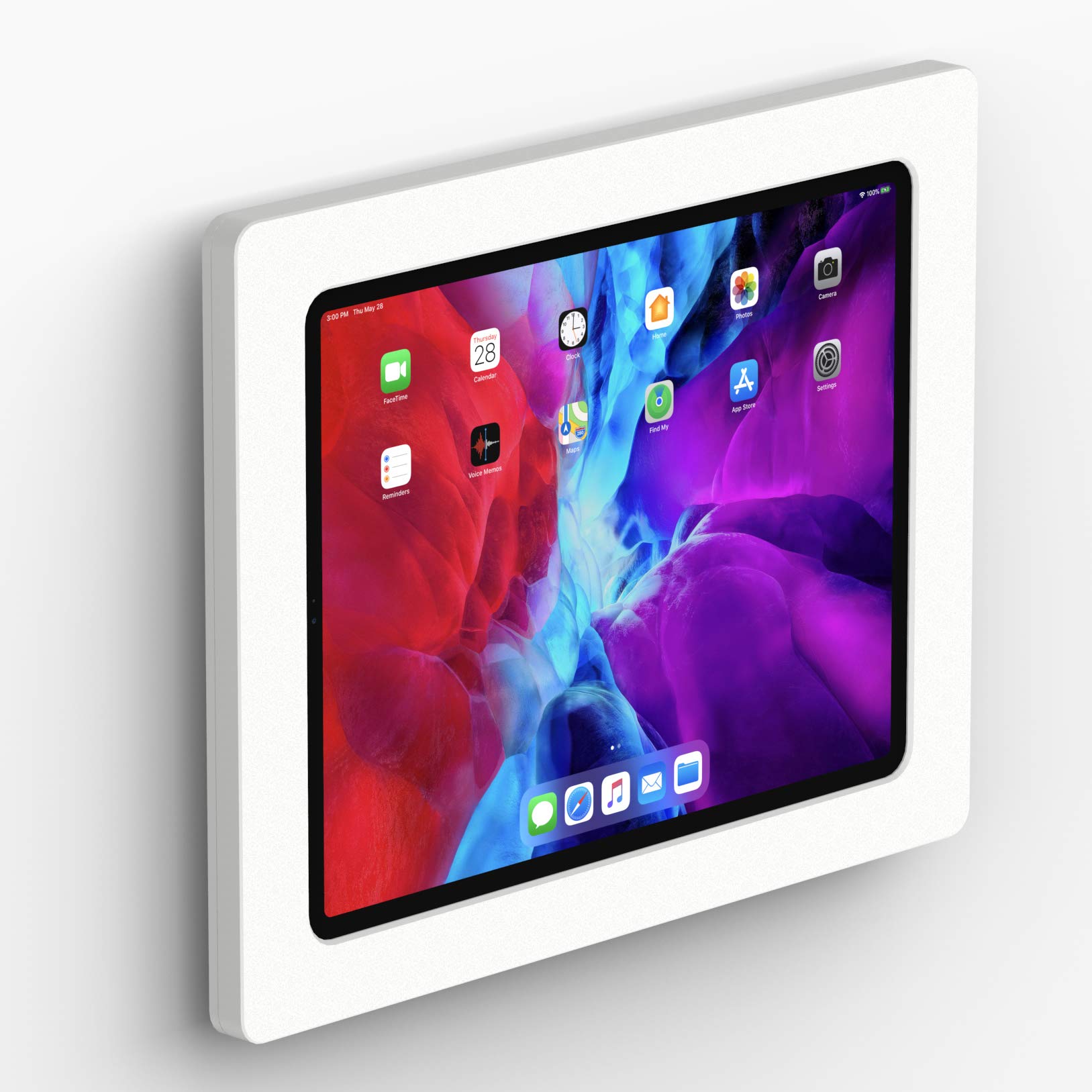 VidaMount White Exposed Rear Camera Enclosure & Fixed VESA Slim Wall Mount Bundle - Compatible with iPad Air 13