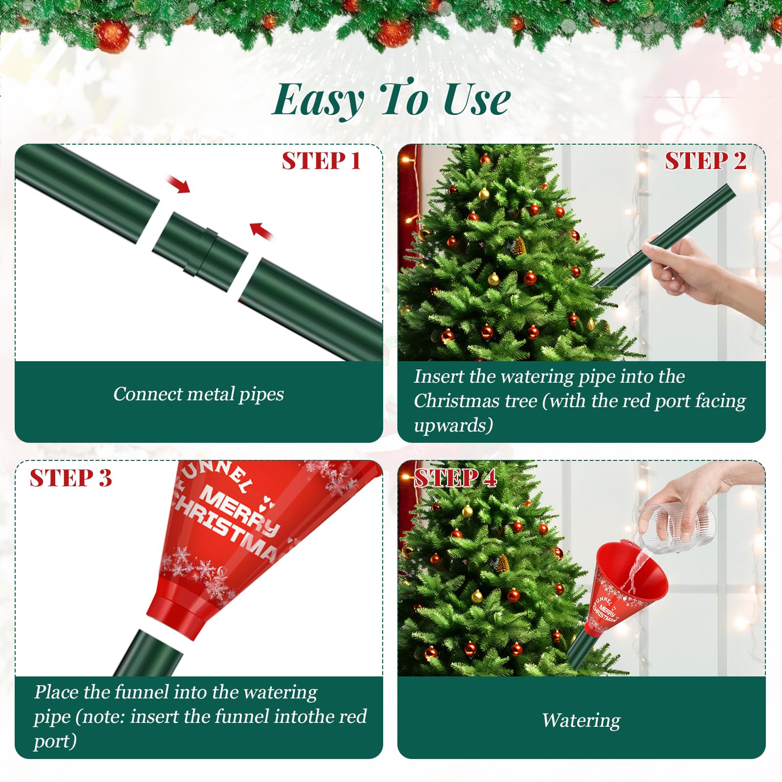 **39 Inch Christmas Tree Watering Funnel - Reusable Tree Watering Tool for Easy Holiday Decor Care | Perfect for Live Christmas Trees, Home & Party Decorations**