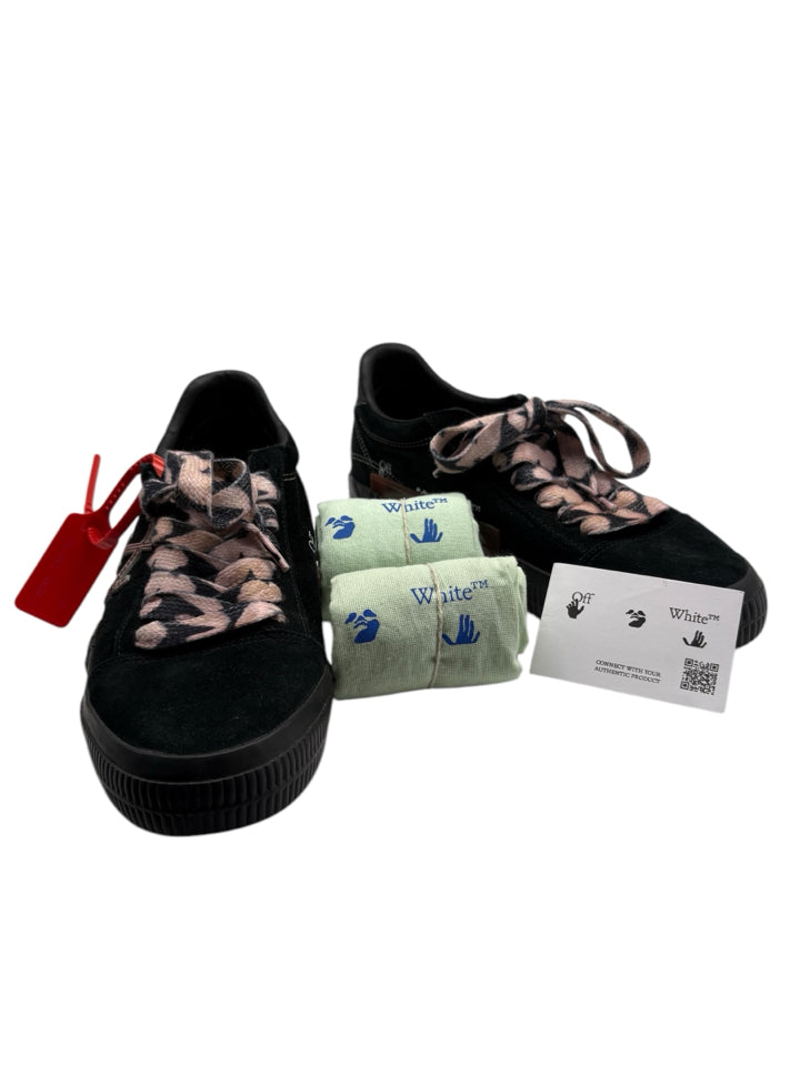 Off White Low Liquid Melt Vulcanized Suede Sneakers for Women - Size 41 (US 10.5) - Casual Streetwear Fashion Shoes for Everyday Wear & Urban Outfits