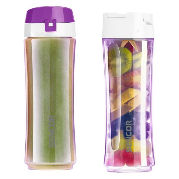 SENCOR SBL2205VT Professional Smoothie Blender with 2 Portable Bottles - Perfect for Healthy Shakes, Protein Drinks & On-the-Go Nutrition at Home or Gym