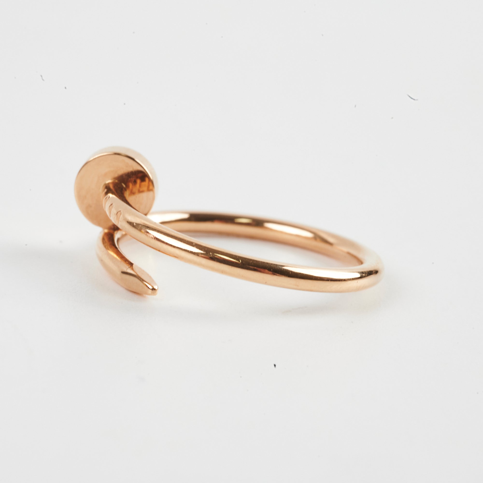 Cartier Small Juste Un Clou JUC Ring - 18K Rose Gold Nail Design Ring - Size 53 (US 6.25) - Luxury Jewelry Gift for Women - Perfect for Anniversary, Birthday & Special Occasions