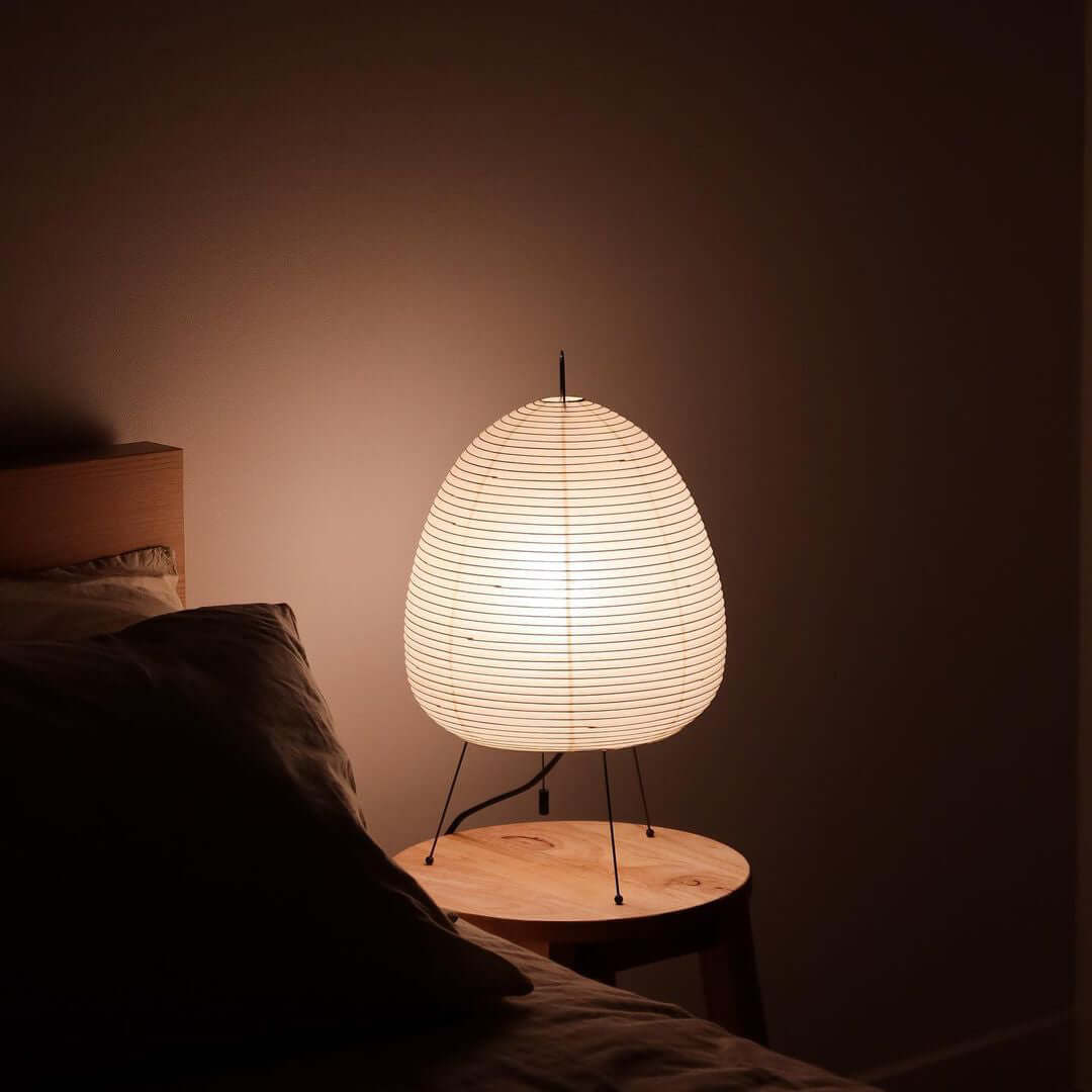Akari Table Lamp - Modern Japanese Paper Light for Living Room, Bedroom & Office - Soft Ambient Lighting for Home Decor & Relaxation