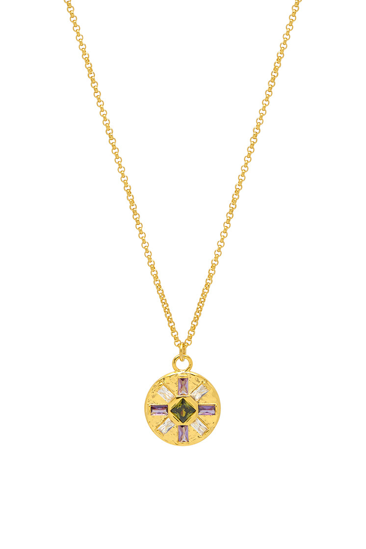 CZ Flower Pendant Necklace - Elegant Cubic Zirconia Floral Jewelry for Women - Perfect for Weddings, Parties & Everyday Wear