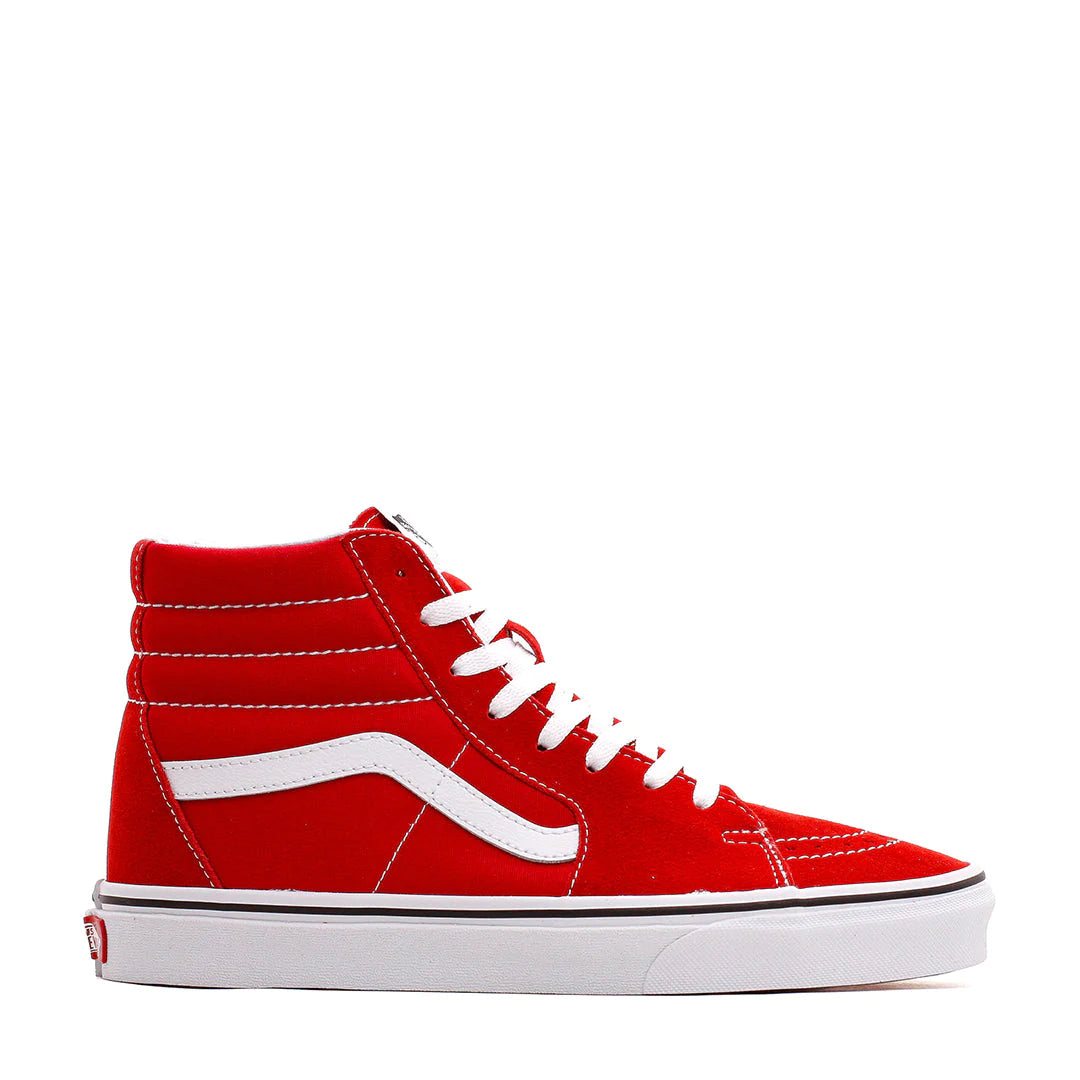 Vans Sk8-Hi Unisex High-Top Sneakers in Red - Classic Skate Shoes for Men & Women | Perfect for Skateboarding, Streetwear & Casual Outfits