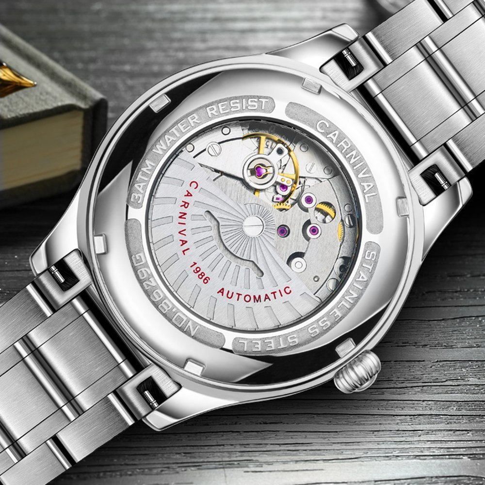 Premium Automatic Dress Watches for Men & Women - Gold & Silver Stainless Steel Couple Watch Set (His & Hers) - Perfect for Weddings, Anniversaries, and Formal Occasions