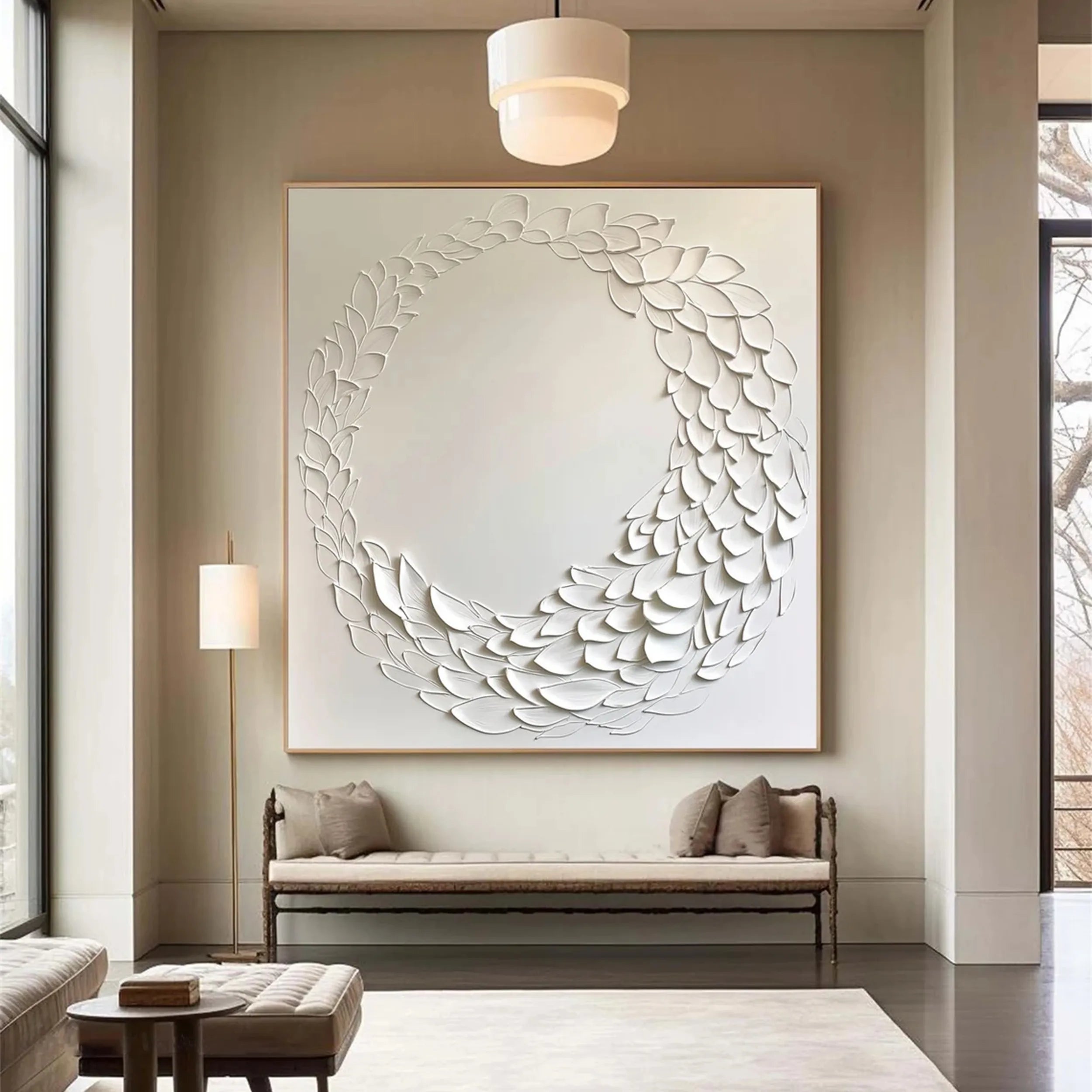 Minimalist Textured Plaster Art Painting - Modern Abstract Wall Decor for Living Room, Bedroom & Office | #MM190