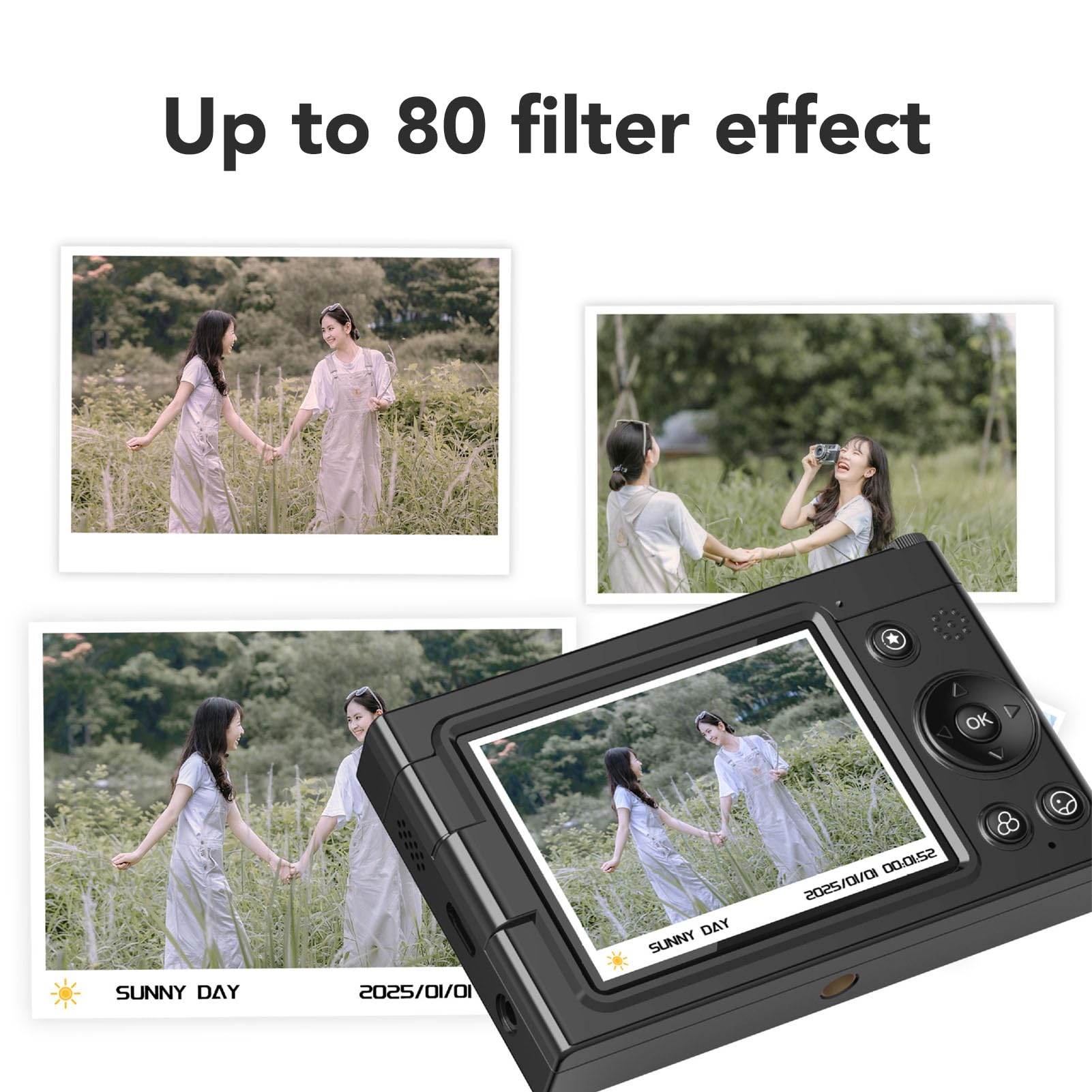 64MP Autofocus HD 4K Vlogging Digital Camera with 28x Digital Zoom, 2.83
