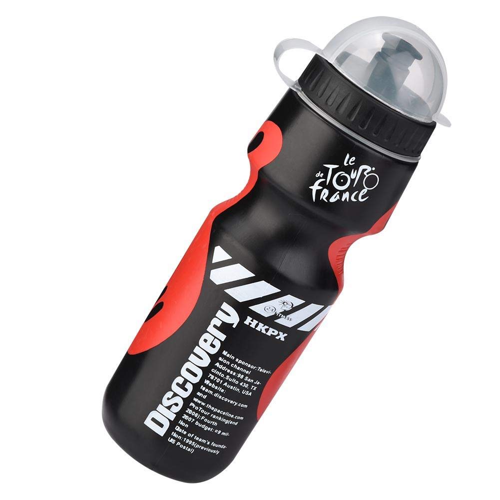 Yosoo 650ML Bike Water Bottle - Leakproof Cycling & Sports Water Bottle with Cage for Mountain Bikes, Road Bikes, Triathlon & MTB - Perfect for Outdoor Workouts, Gym & Hiking