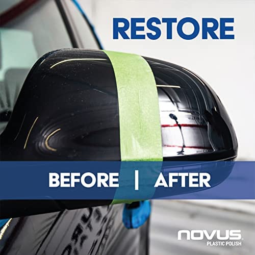 NOVUS-PK1-2 Plastic Clean & Shine Kit - Fine & Heavy Scratch Remover with Polish Mates Pack (2oz Bottles) | Car Detailing, Motorcycle Care, Boat & RV Maintenance