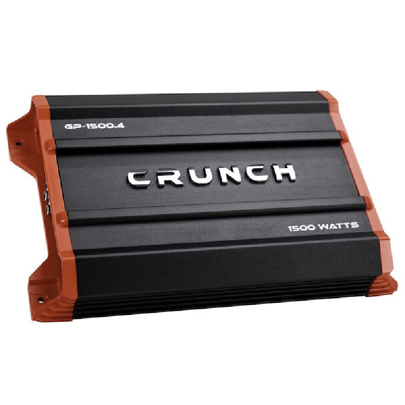 Crunch GP 1500.4 1500W 4-Channel Car Amplifier - High Power Ground Pounder for Car Audio Systems | Perfect for Bass Boost & Subwoofer Installation