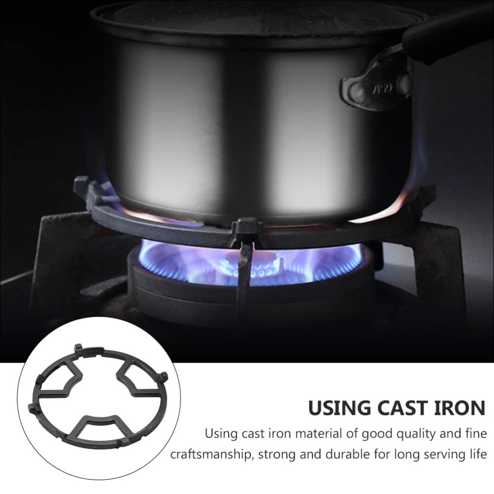 SOLUSTRE 2-Pack Universal Gas Stove Bracket - Heavy Duty Stainless Steel Wok Ring & Pot Stand for Gas Range Cooktop - Compatible with Cast Iron Pans & Cookware - Perfect for Stir-Frying, Steaming & Outdoor Camping Cooking