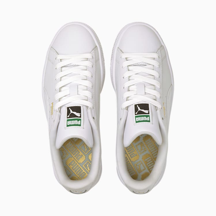 PUMA Junior Basket Classic XXI Big Kids' Sneakers - White Basketball Shoes for Boys & Girls - Perfect for School, Sports & Casual Wear