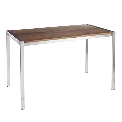Stainless Steel, Walnut Wood