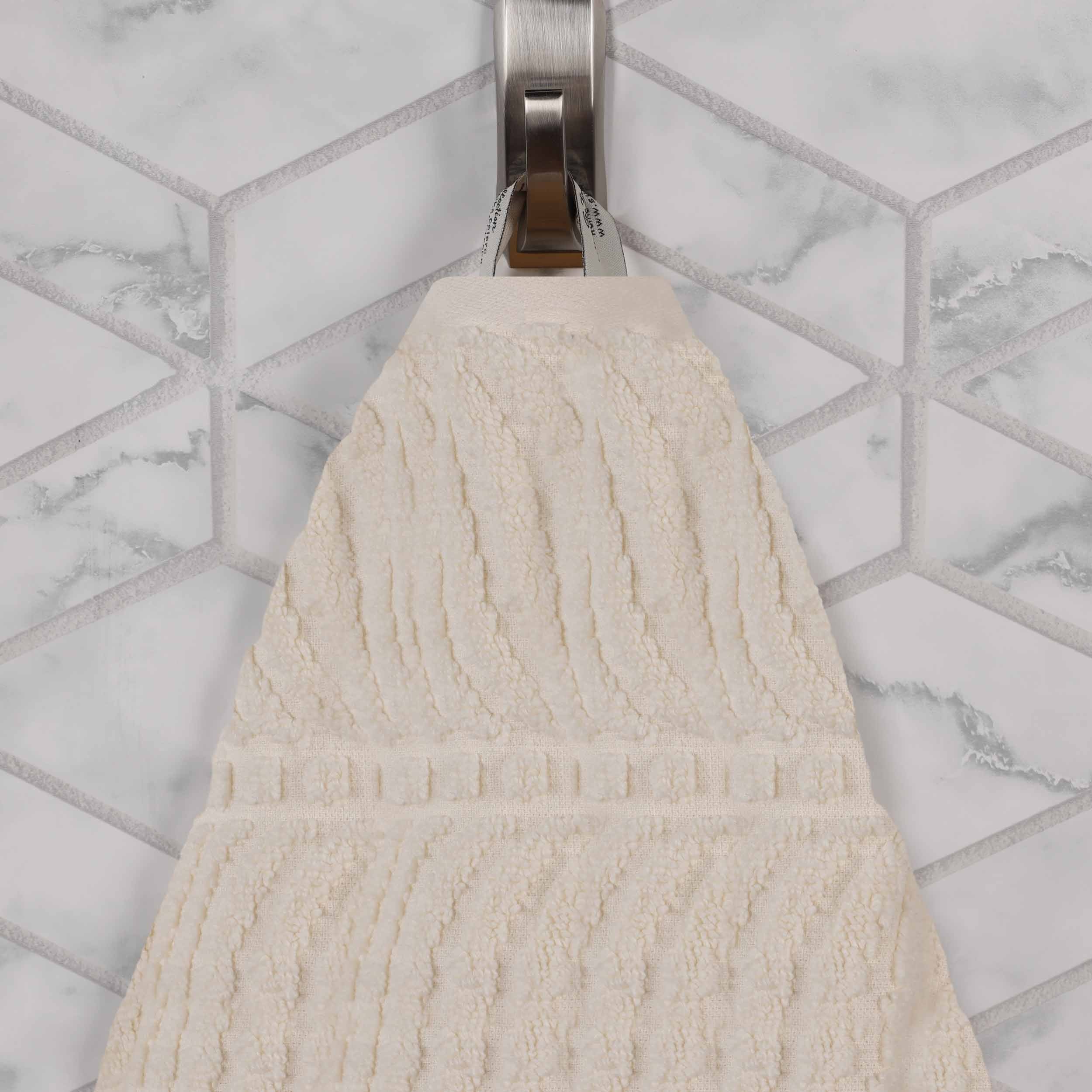 Premium 8-Piece Zero Twist Cotton Towel Set - Solid & Jacquard Chevron Design for Bath, Spa, and Luxury Home Decor