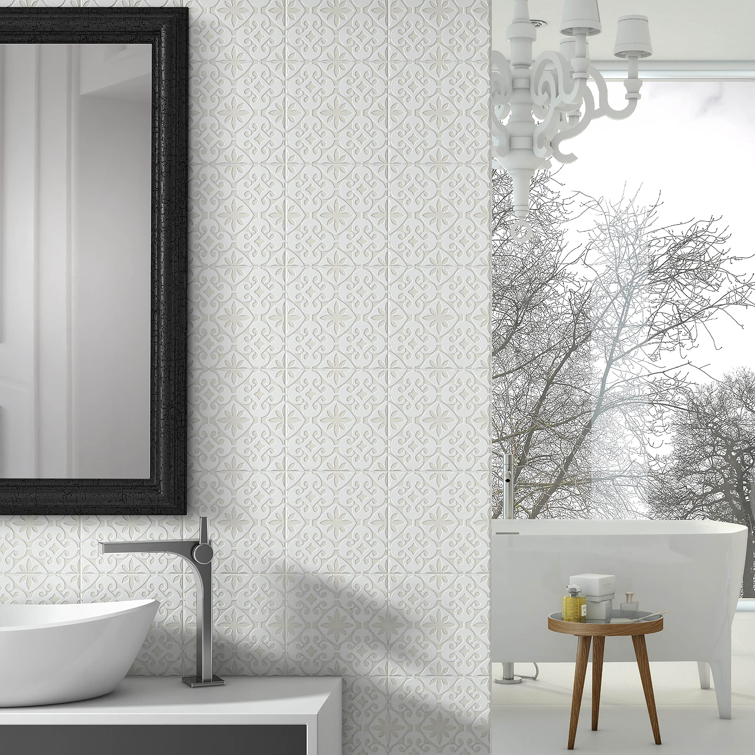 Merola Tile Triplex Valverde White 7-3/4