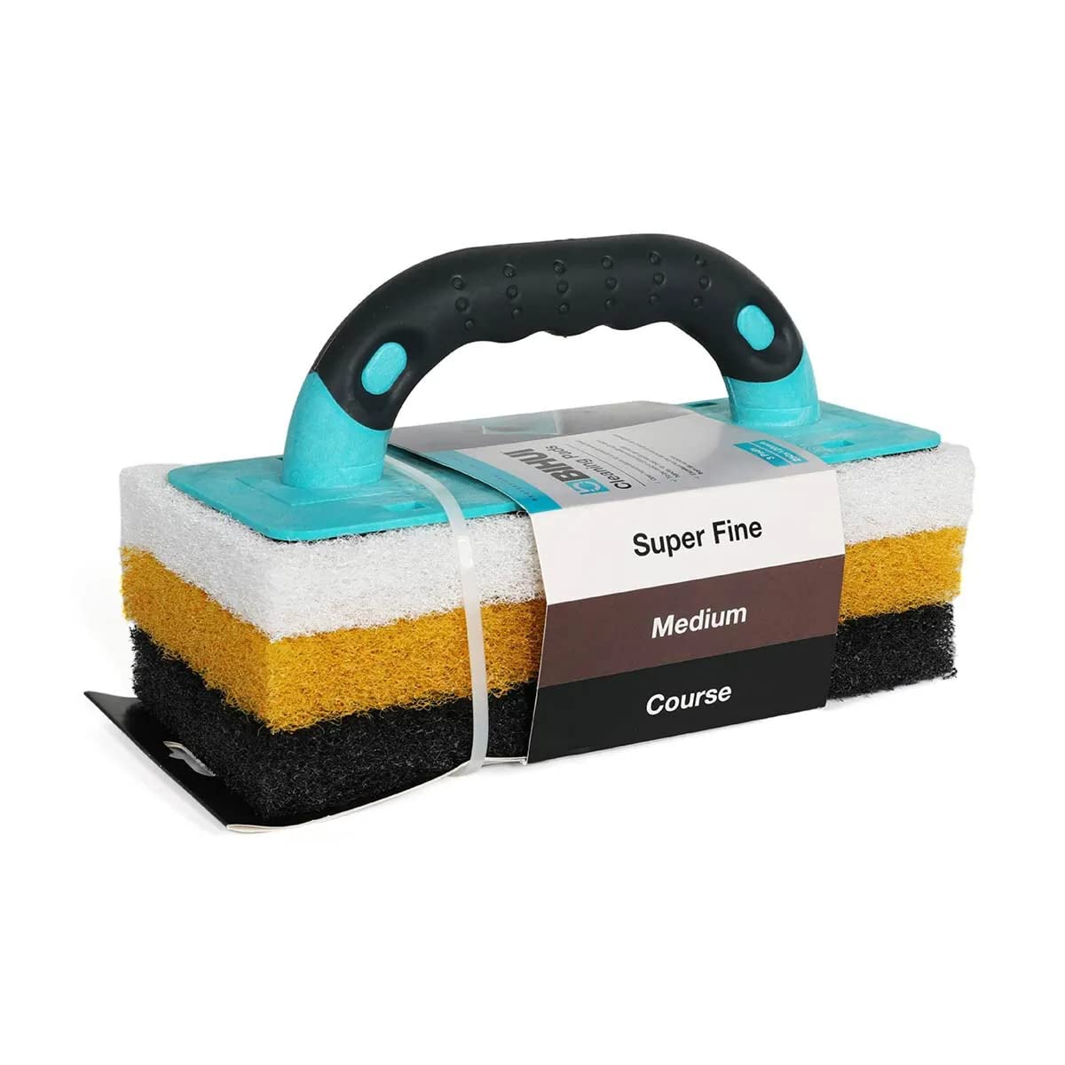 4-Piece Heavy Duty Scouring Pad Set for Kitchen Cleaning - Stainless Steel Scrubber, Non-Scratch Pads for Pots, Pans & Cookware (Dishwashing, Grill Cleaning, Home & Commercial Use)