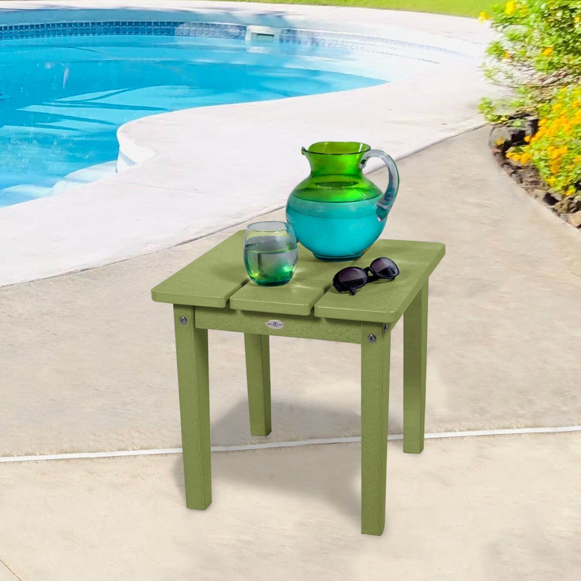 Adirondack Side Table - Outdoor Patio Furniture, Waterproof & Durable Small End Table for Garden, Deck, Poolside - Perfect for Drinks, Books & Decor